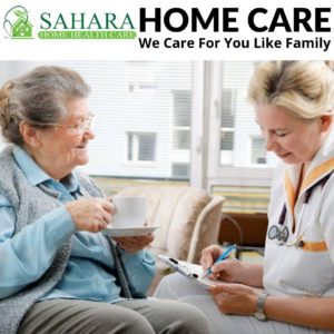 nurse talking to patient